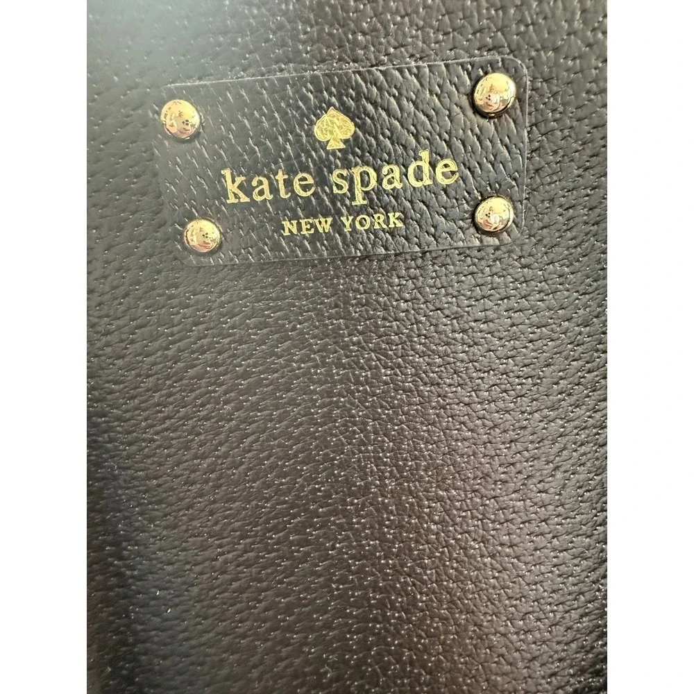 Kate spade Wellessley Black Leather Purse Satchel Bag Women Cross Body
